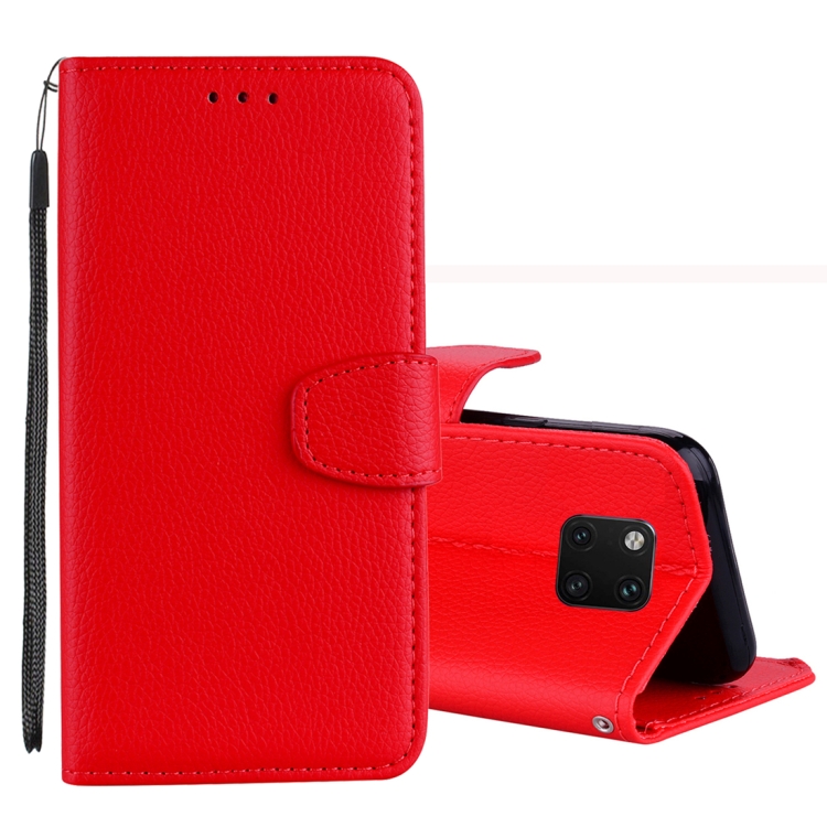 

Litchi Texture Horizontal Flip Leather Case for Huawei Mate 20 Pro , with Holder & Card Slots & Wallet & Lanyard (Red)
