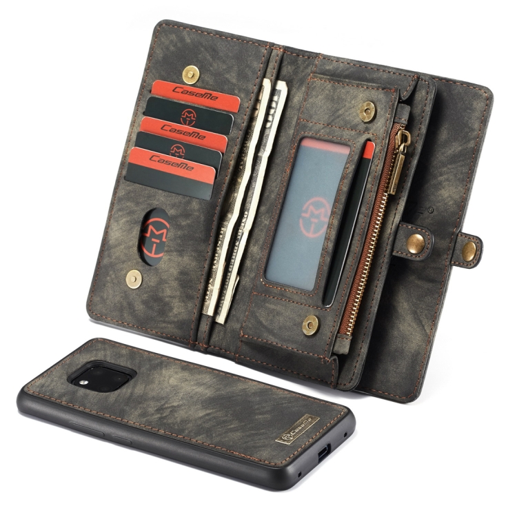 

CaseMe-008 Detachable Multifunctional Horizontal Flip Leather Case for Huawei Mate 20 Pro, with Card Slot & Holder & Zipper Wallet & Photo Frame (Black)