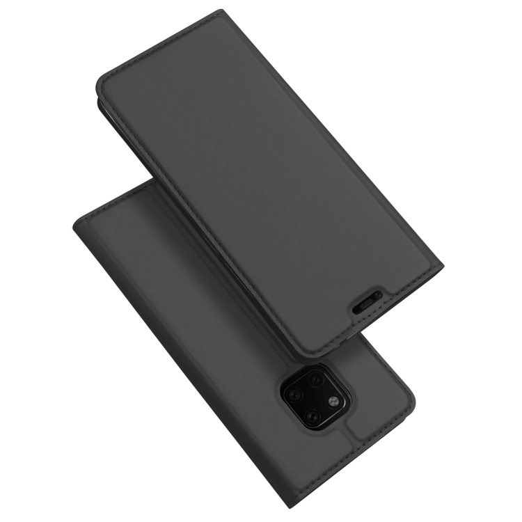 

DUX DUCIS Skin Pro Series Horizontal Flip PU + TPU Leather Case for Huawei Mate 20 Pro, with Holder & Card Slots(Grey)