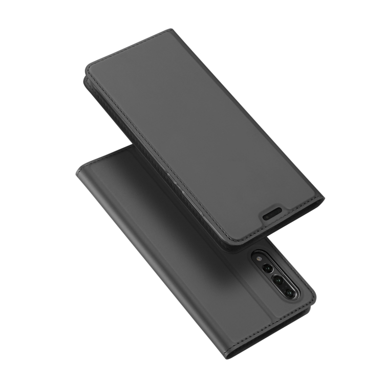 

DUX DUCIS Skin Pro Series Horizontal Flip PU + TPU Leather Case for Huawei P20 Pro, with Holder & Card Slots(Grey)