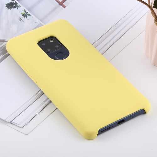 

Solid Color Liquid Silicone Shockproof Case for Huawei Mate 20(Yellow)