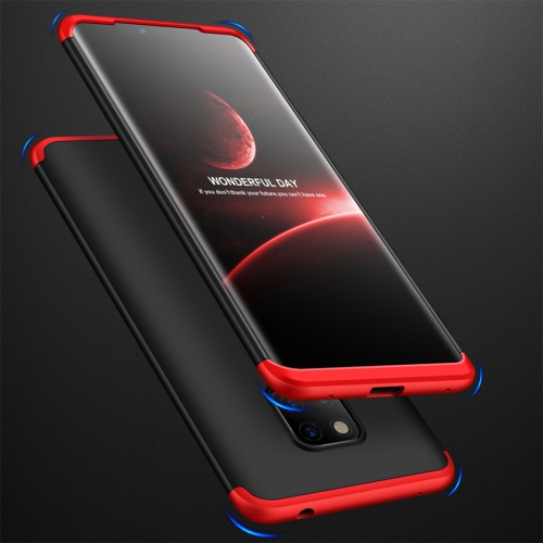 

GKK Three Stage Splicing Full Coverage PC Case for Huawei Mate 20 Pro (Black Red)
