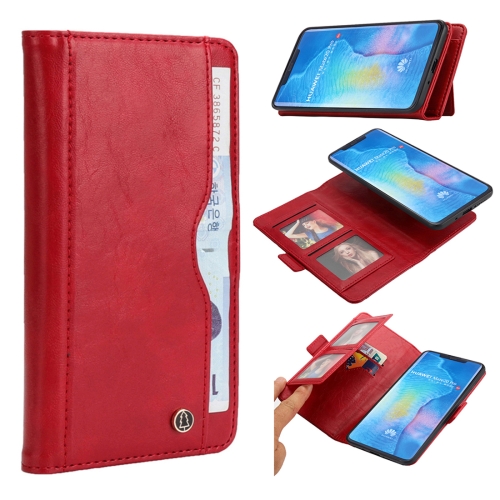 

Horizontal Flip Leather Case for Huawei Mate 20 Pro, with Card Slots & Arc Holder & Wallet & Photo Frame (Red)