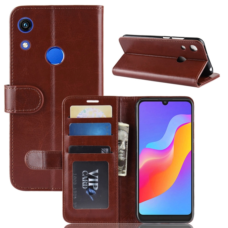 

R64 Texture Single Fold Horizontal Flip Leather Case for Huawei Honor 8A, with Holder & Wallet & Card Slots & Photo Frame (Brown)