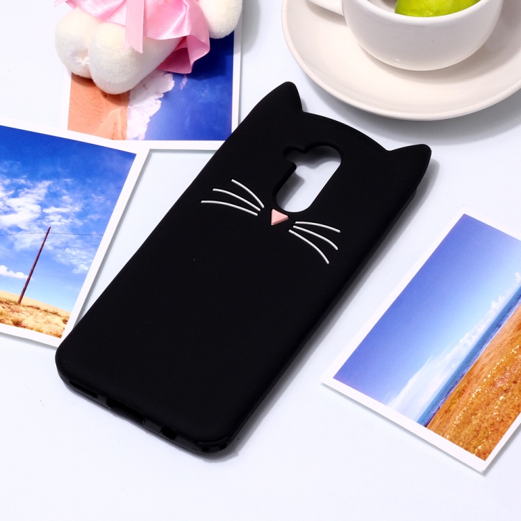 

Cat Whiskers Pattern Silicone Protective Case for Huawei Mate 20 Lite (Black)