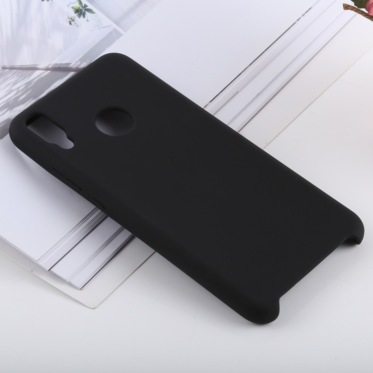 

Solid Color Liquid Silicone Shockproof Case for Huawei Honor 8X(Black)