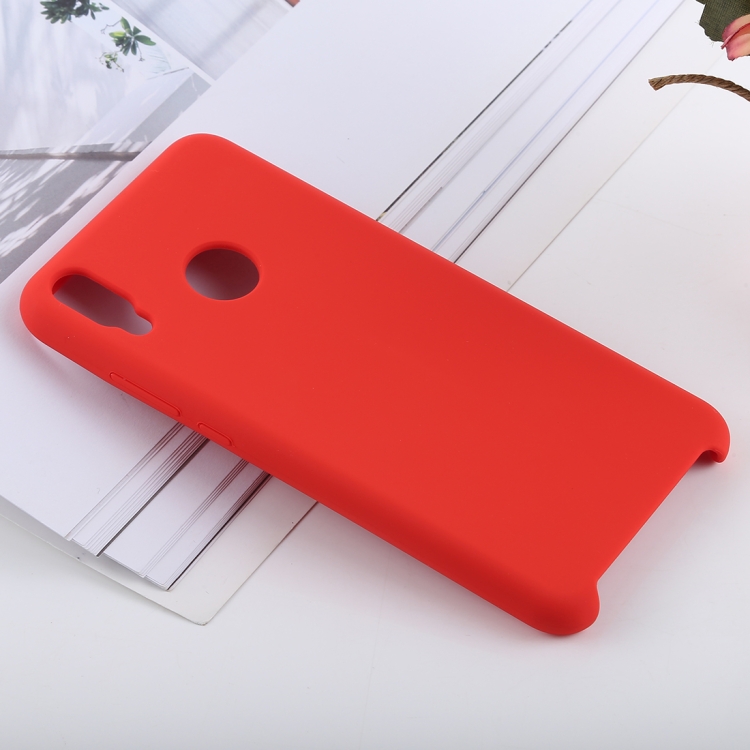 

Solid Color Liquid Silicone Shockproof Case for Huawei Honor 8X(Red)