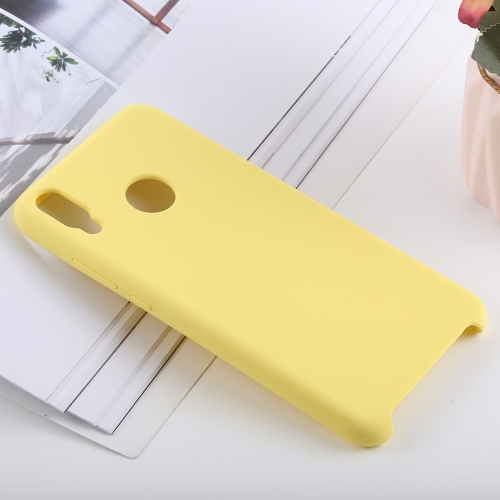 

Solid Color Liquid Silicone Shockproof Case for Huawei Honor 8X(Yellow)