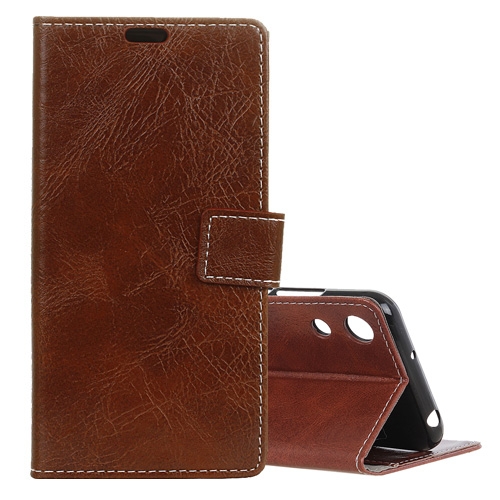 

Retro Crazy Horse Texture Horizontal Flip Leather Case for Huawei Honor Play 8A, with Holder & Card Slots & Wallet & Photo Frame (Brown)