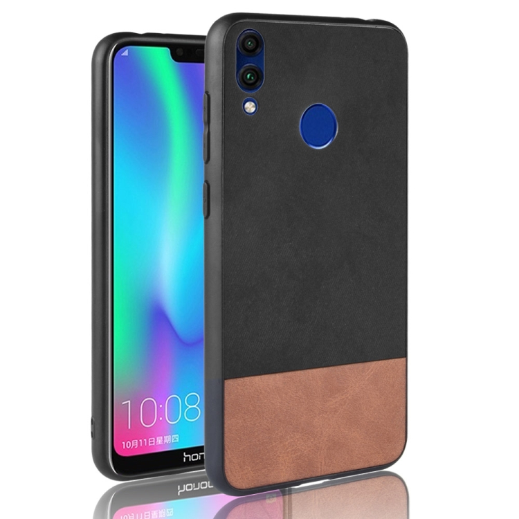 

Shockproof Color Matching Denim PC + PU + TPU Case for Huawei Honor 8C (Black)