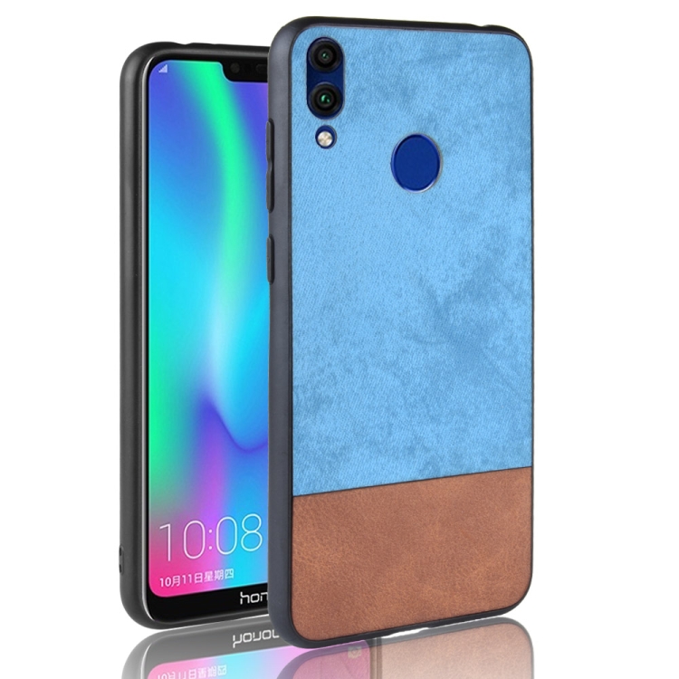 

Shockproof Color Matching Denim PC + PU + TPU Case for Huawei Honor 8C (Blue)