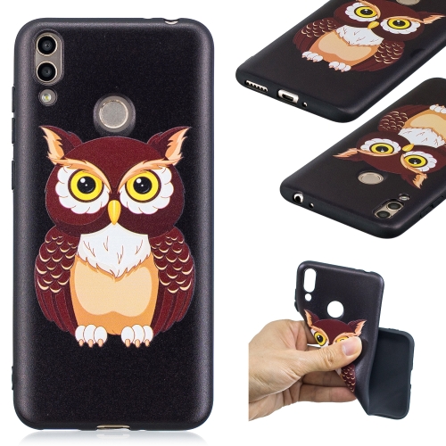 

Embossed Painted Pattern TPU Protective Back Case For Huawei Honor 8C (Owl)