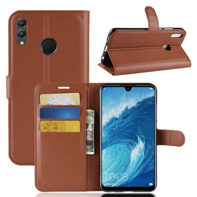 

Litchi Texture Horizontal Flip Leather Case for Huawei Honor 8X Max, with Wallet & Holder & Card Slots (Brown)