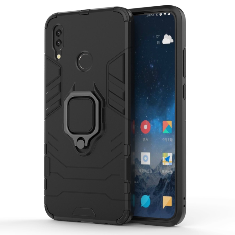 

PC + TPU Shockproof Protective Case for Huawei P Smart (2019), with Magnetic Ring Holder (Black)