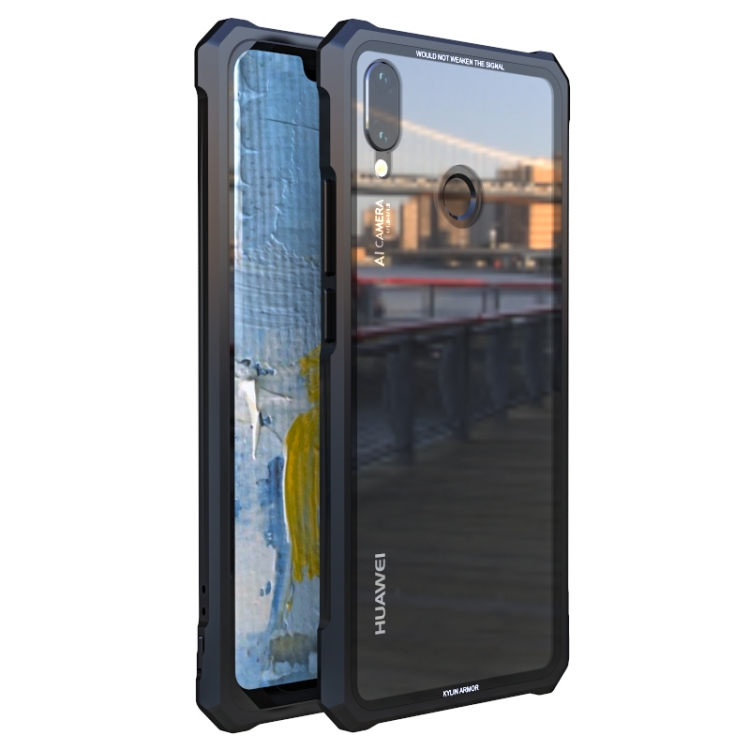 

Buckle Series Metal Frame + Tempered Glass Cover Case for Huawei Nova 3i (Black)