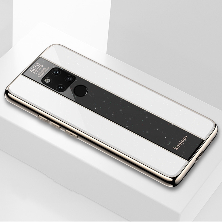 

Electroplated Mirror Glass Case for Huawei Mate 20 X(White)