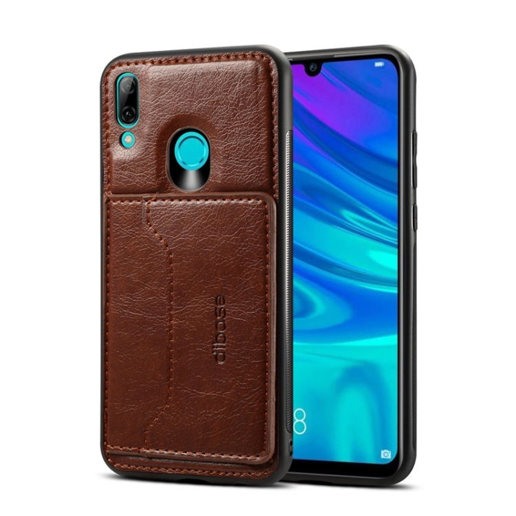 

Dibase TPU + PC + PU Crazy Horse Texture Protective Case for Huawei P Smart 2019 & Honor 10 lite , with Holder & Card Slots(Coffee)