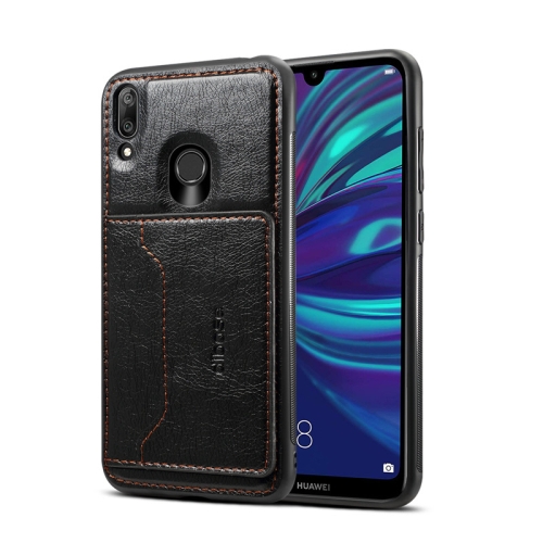 

Dibase TPU + PC + PU Crazy Horse Texture Protective Case for Huawei Y7 2019 & Y7 Prime 2019 , with Holder & Card Slots (Black)