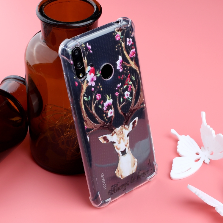 

Pattern Oil Embossed TPU Case for Huawei Y7 2019 (Letter Elk Pattern)