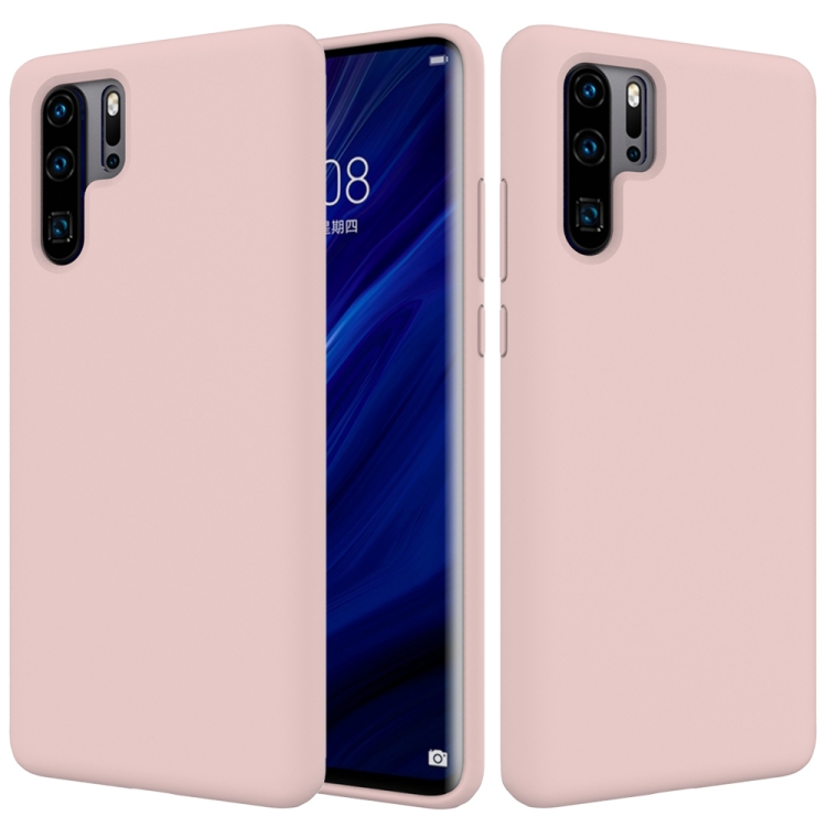 

Solid Color Liquid Silicone Shockproof Full Coverage Case for Huawei P30 Pro (Pink)