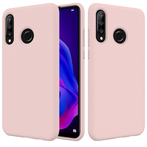 

Solid Color Liquid Silicone Shockproof Full Coverage Case for Huawei P30 Lite (Pink)