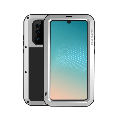 

LOVE MEI Powerful Dustproof Shockproof Splashproof Metal + Silicone Combination Case for Huawei P30 Pro (Silver)