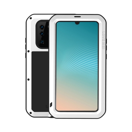 

LOVE MEI Powerful Dustproof Shockproof Splashproof Metal + Silicone Combination Case for Huawei P30 Pro (White)