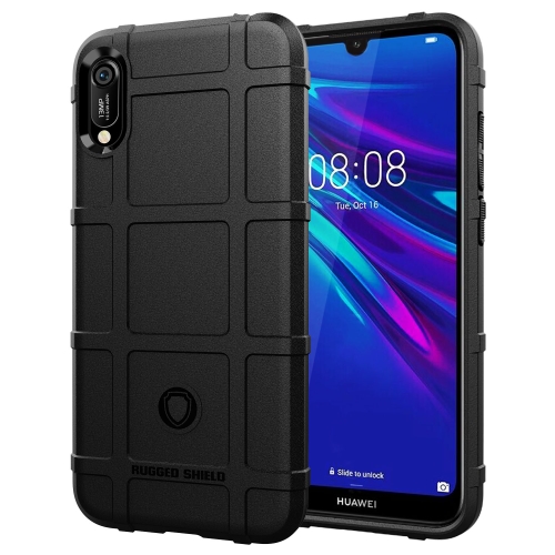 

Shockproof Rugged Shield Full Coverage Protective Silicone Case for Huawei Enjoy 9e (Black)
