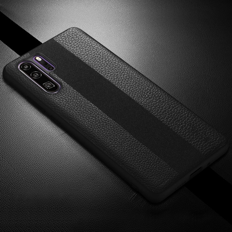

SULADA Anti-slip TPU + Handmade Leather Case for Huawei P30 Pro (Black)