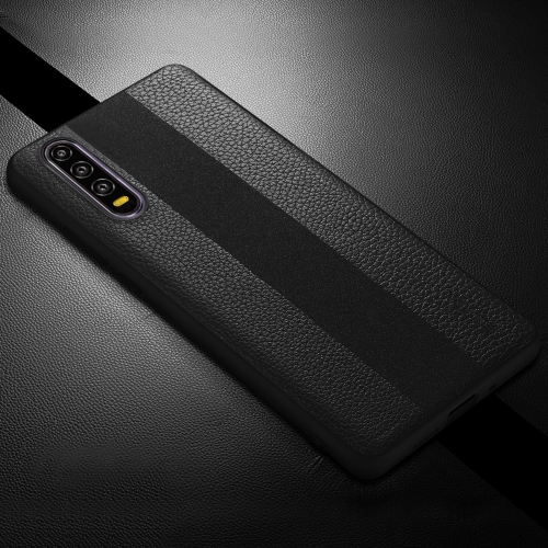 

SULADA Anti-slip TPU + Handmade Leather Case for Huawei P30(Black)