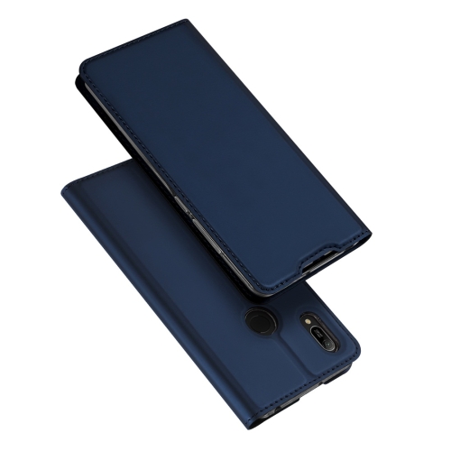 

DUX DUCIS Skin Pro Series Horizontal Flip PU + TPU Leather Case for Huawei Y6 (2019) / Y6 Prime（2019）/ Enjoy 9e, with Holder & Card Slots(Blue)