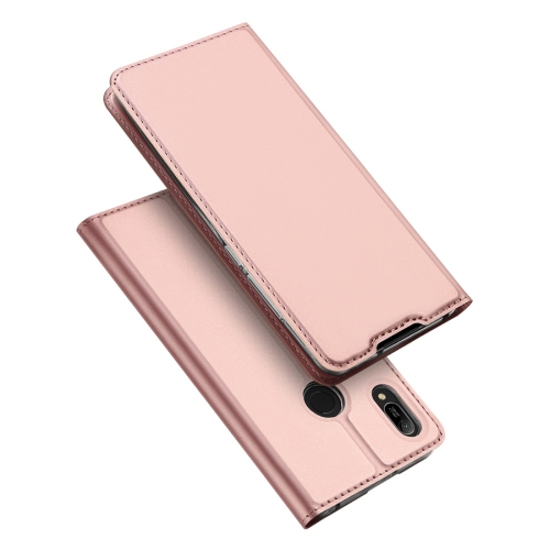 

DUX DUCIS Skin Pro Series Horizontal Flip PU + TPU Leather Case for Huawei Y6 (2019) / Y6 Prime（2019）/ Enjoy 9e, with Holder & Card Slots(Rose Gold)