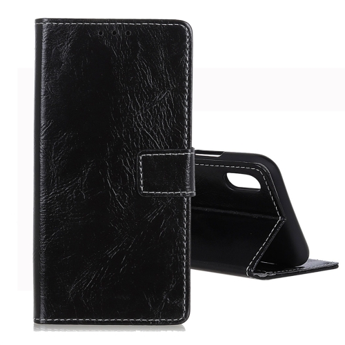 

Retro Crazy Horse Texture Horizontal Flip Leather Case for Huawei Y5 (2019), with Holder & Card Slots & Wallet & Photo Frame (Black)