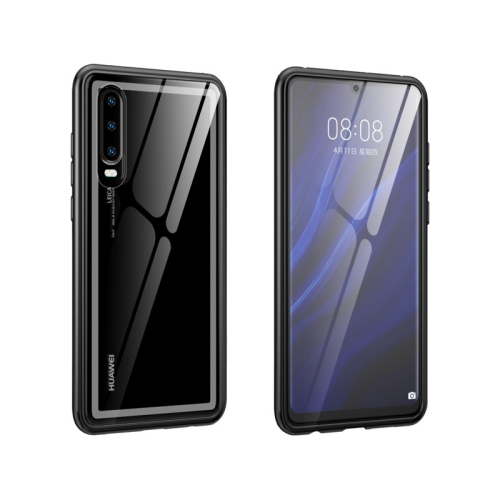 

Arc Series Metal Frame + Tempered Glass Protective Case for Huawei P30(Black)