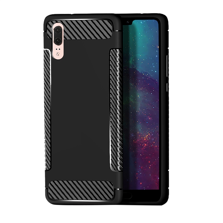 

Carbon Fiber Anti-slip TPU Protective Case for Huawei P30 (Black)