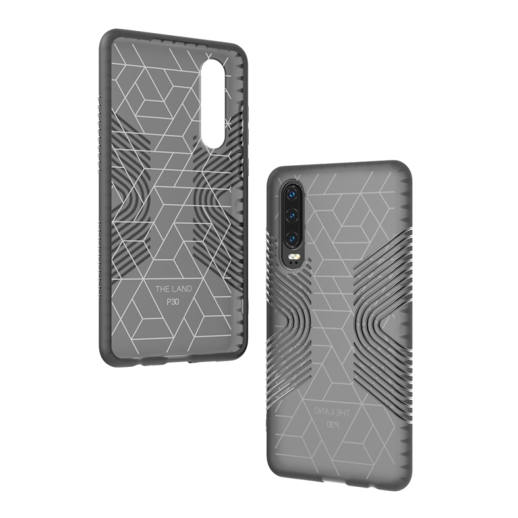 

Anti-slip Frosted Transparent Full Coverage Case for Huawei P30 (Black)