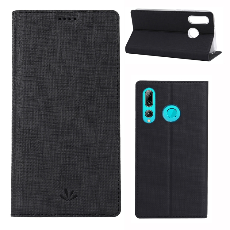 

ViLi Texture PU Leather Case for HUAWEI Nova4 Lite / P Smart+(2019) ,with Holder & Card Slots & Wallet (Black)