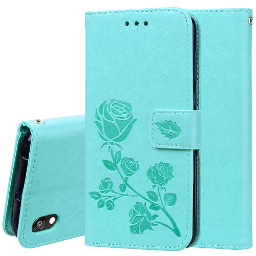 

Rose Embossed Horizontal Flip PU Leather Case for Huawei Honor 8S / Y5 (2019), with Holder & Card Slots & Wallet (Green)