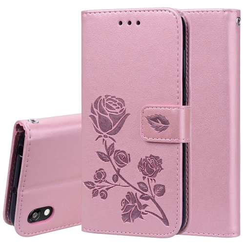 

Rose Embossed Horizontal Flip PU Leather Case for Huawei Honor 8S / Y5 (2019), with Holder & Card Slots & Wallet (Rose Gold)