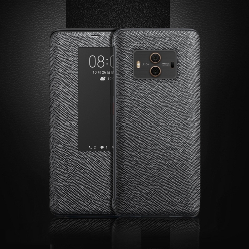 

Cross Texture Horizontal Flip Leather Case for Huawei Mate 10, with Call Answering Function & Sleep / Wake-up (Black)