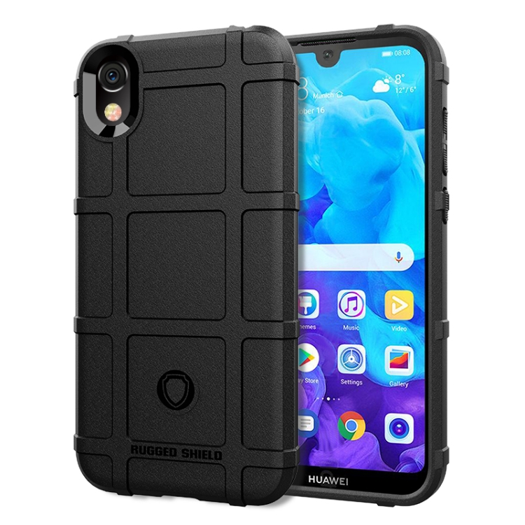 

Shockproof Protector Cover Full Coverage Silicone Case for Huawei Y5 (2019) (Black)