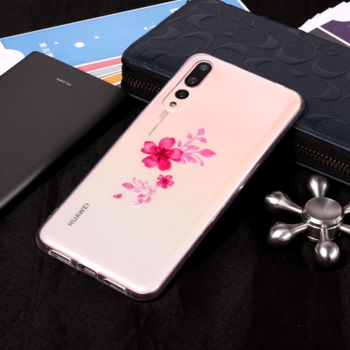 

Red Sakura Pattern TPU Case for Huawei P20 Pro