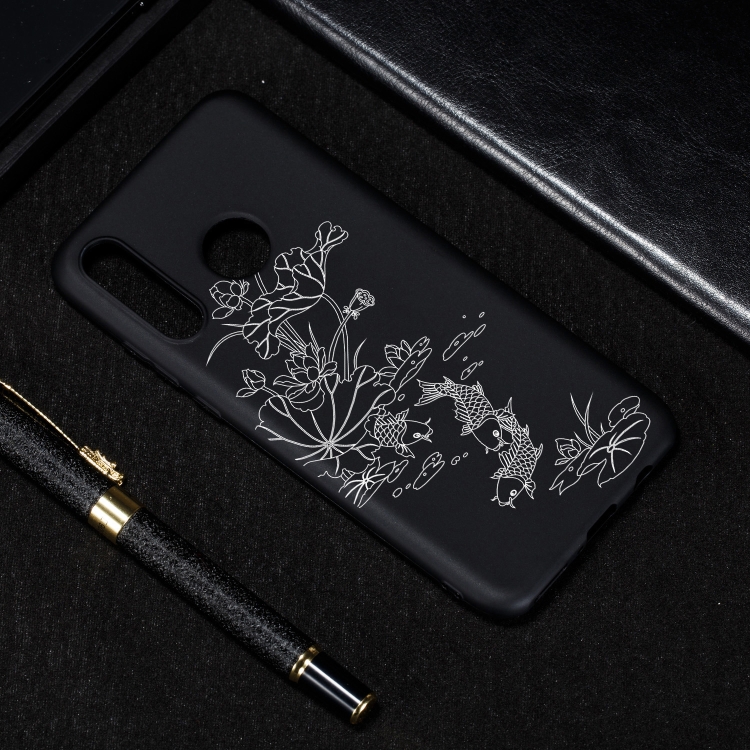 

Lotus Pond Painted Pattern Soft TPU Case for Huawei P30 Lite