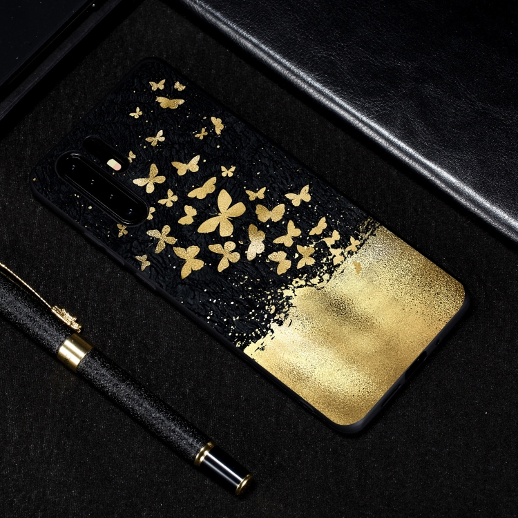 

Gold Butterfly Painted Pattern Soft TPU Case for Huawei P30 Pro