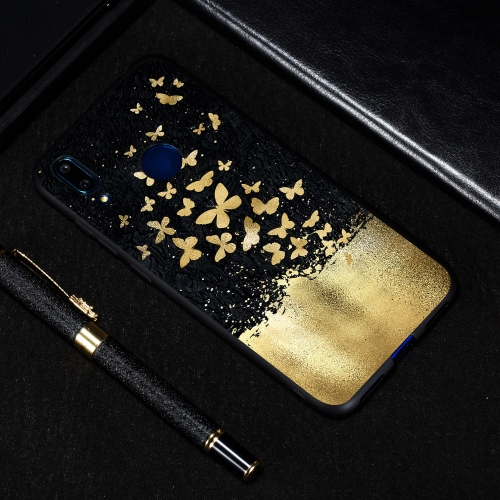 

Gold Butterfly Painted Pattern Soft TPU Case for Huawei Y7 (2019)