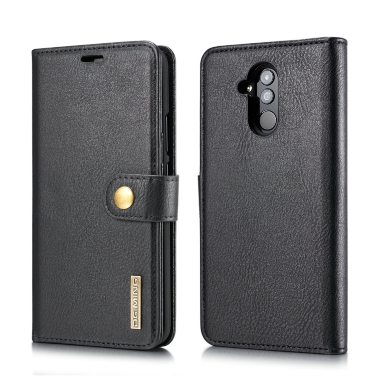 

DG.MING Crazy Horse Texture Flip Detachable Magnetic Leather Case for Huawei Mate 20 Lite / Maimang 7, with Holder & Card Slots & Wallet (Black)