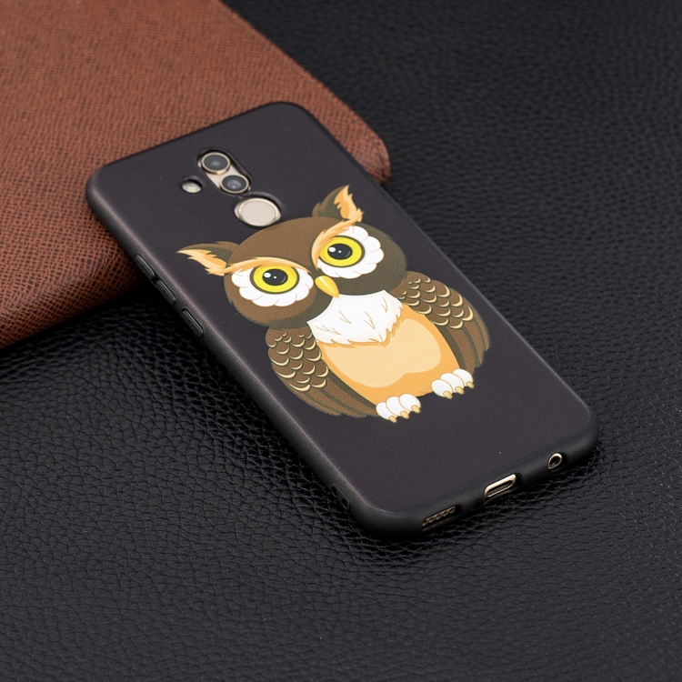 

Big Owl Pattern Stereo Relief Soft TPU Protective Case for Huawei Mate 20 Lite