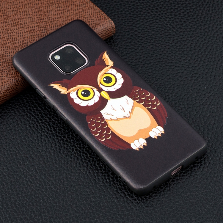 

Big Owl Pattern Stereo Relief Soft TPU Protective Case for Huawei Mate 20 Pro