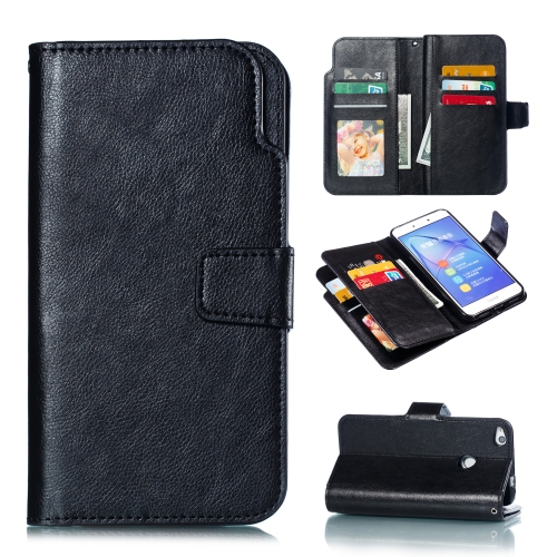 

Multifunctional Litchi Texture Horizontal Flip Leather Case for Huawei P8 Lite (2017), with Nine Card Slot & Holder & Wallet(Black)