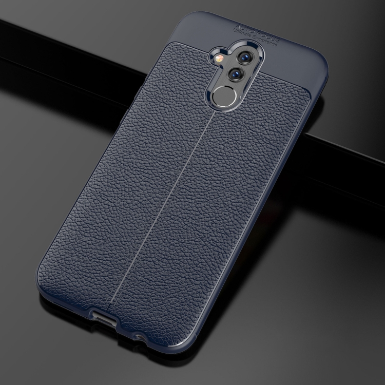 

Litchi Texture TPU Shockproof Case for Huawei Mate 20 Lite (Navy Blue)